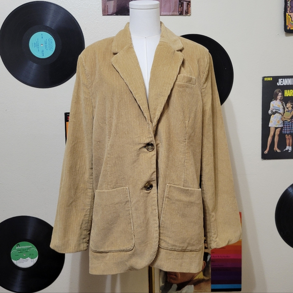Levi's | Tan Corduroy Boyfriend Blazer Jacket
